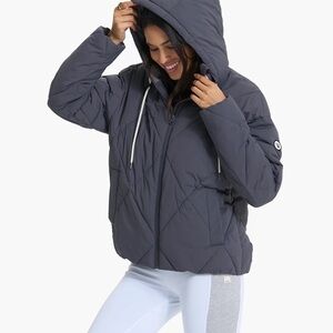Vuori Women's Dark Gray Quilted Puffer Jacket
